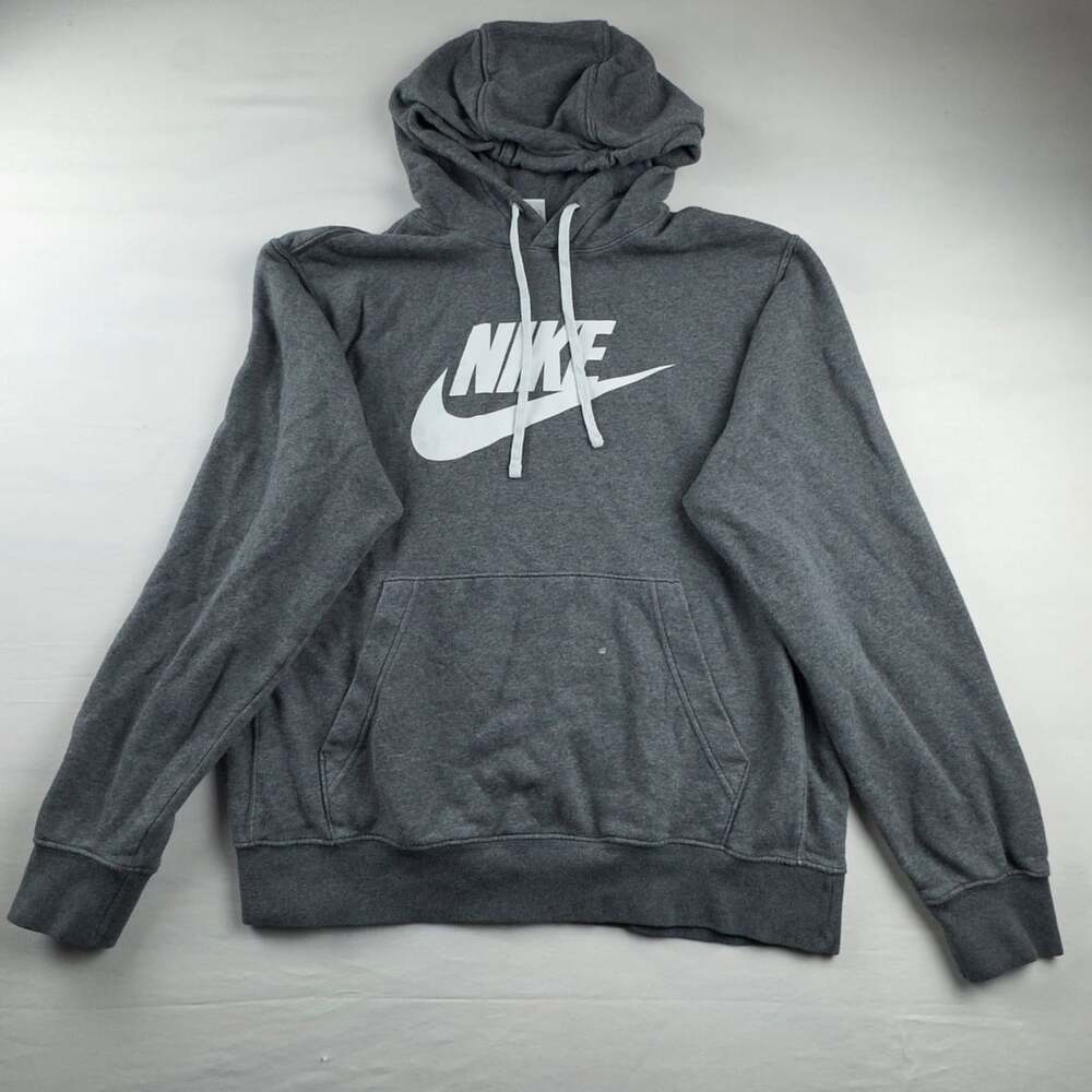 Nike Hoodie Size L Gray Pullover Sweatshirt